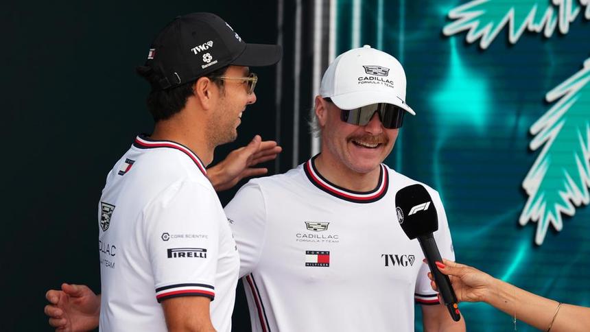 Checo Pérez y Valtteri Bottas en el Gran Premio de Miami 2026 | AP