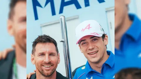 Messi con Colapinto en el Gran Premio de Miami 2026 | X: @AlpineF1Team