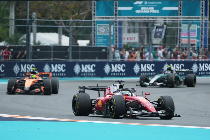 Charles Leclerc en el Gran Premio de Miami | AP