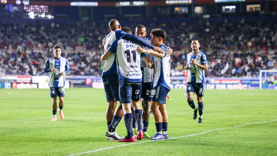 Jugadores de Pachuca en celebración en el Clausura 2026 de la Liga MX | IMAGO 7
