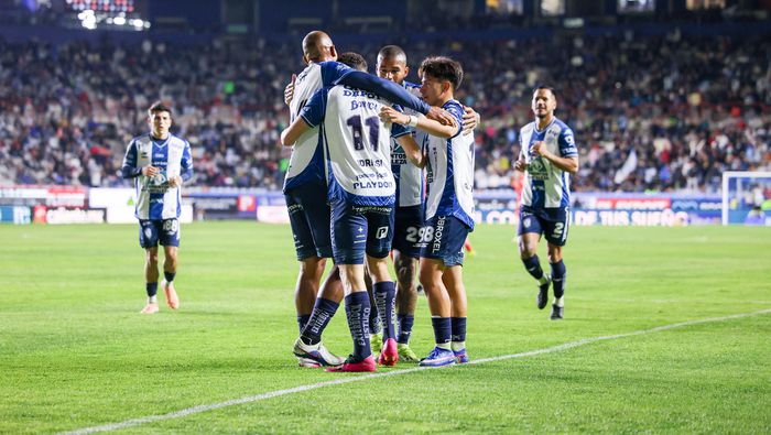 Jugadores de Pachuca en celebración en el Clausura 2026 de la Liga MX | IMAGO 7