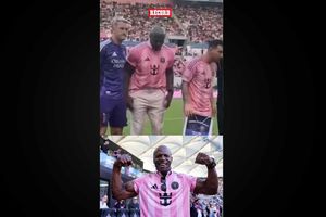 ¡CHOQUE DE GIGANTES! Terry Crews se encontró y saludó a Lionel Messi en juego del Inter Miami