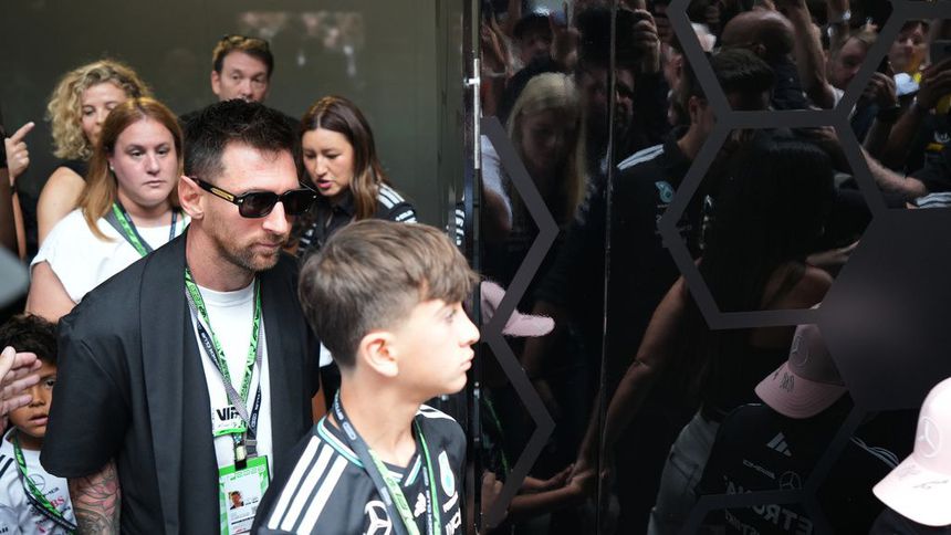 Messi en el paddock del Gran Premio de Miami | AP