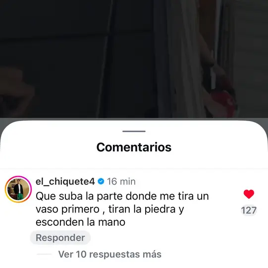 Reacción de Orozco Chiquete en instagram l CAPTURA