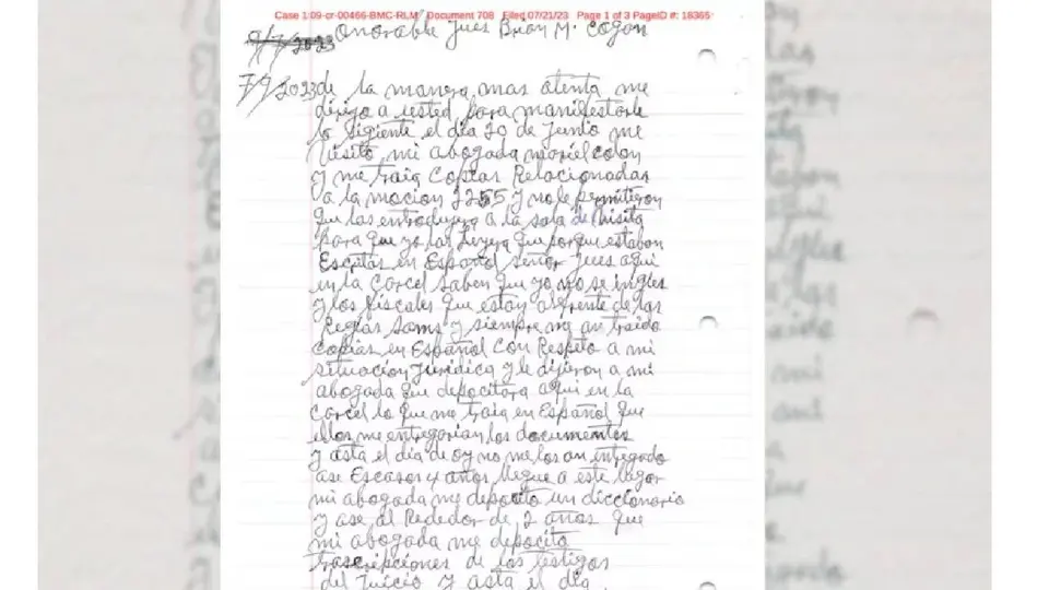 La nueva misiva fue fechada el 3 de junio y forma parte de una serie de acciones legales impulsadas por el exlíder del Cártel de Sinaloa./ X
