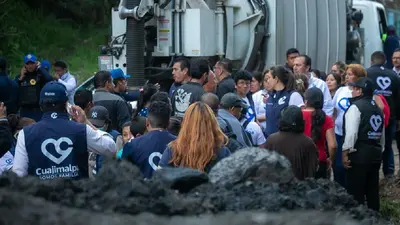 Cuajimalpa refuerza atención a vecinos afectados por lluvias; retiran toneladas de lodo, granizo y basura