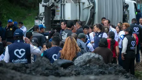 Cuajimalpa refuerza atención a vecinos afectados por lluvias; retiran toneladas de lodo, granizo y basura