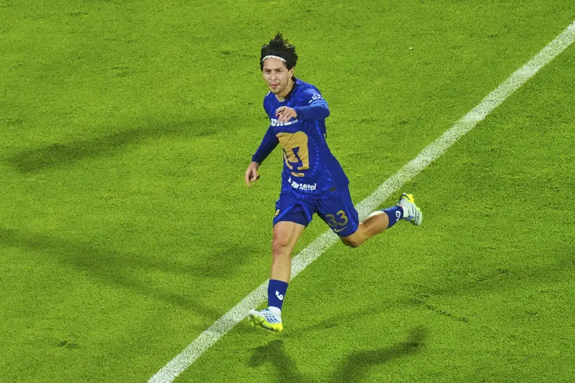 Jordan Carrillo en celebración con Pumas en la Liga MX | IMAGO 7
