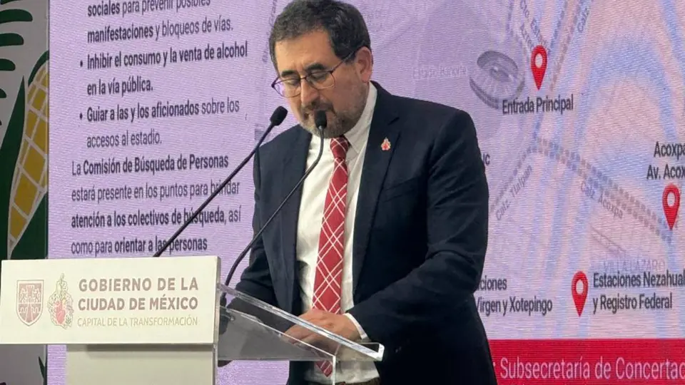 César Cravioto, secretario de Gobierno de la Ciudad de México en conferencia de prensa. / Georgina Sánchez