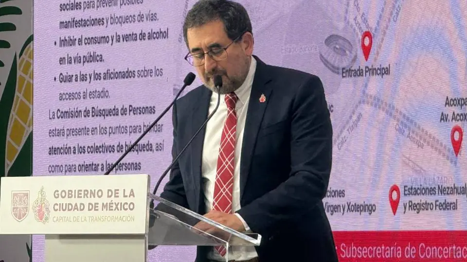 César Cravioto, secretario de Gobierno de la Ciudad de México en conferencia de prensa. / Georgina Sánchez