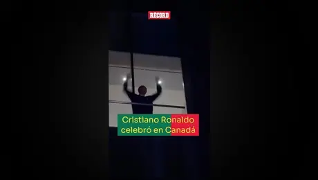Cristiano Ronaldo logró su pase a Octavos del Mundial y salió a festejar con la afición