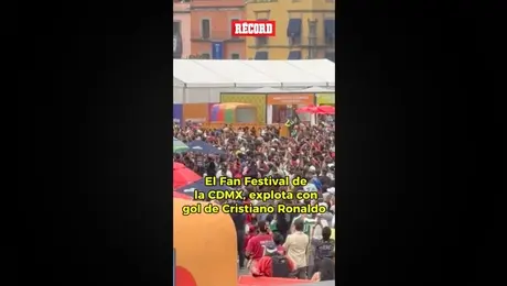 Así gritaron el gol de Cristiano Ronaldo en el Fan Fest de la CDMX