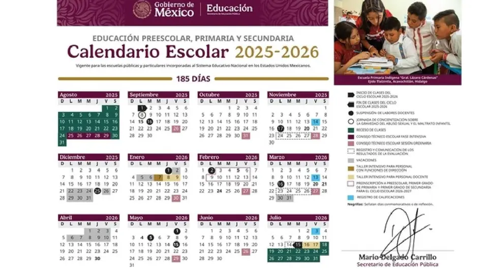 El calendario escolar mantiene sin cambios la fecha del último día de clases para los alumnos de educación básica en la CDMX./ SEP