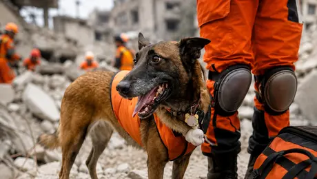Mali, el perrito rescatista mexicano de Topos Azteca que ya salvó varias vidas en Venezuela