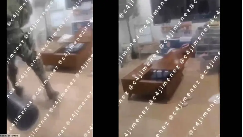 Policías de Atizapán y elementos de la Secretaría de Marina participaron en el ingreso al departamento./ Captura de pantalla C4 Jimenez