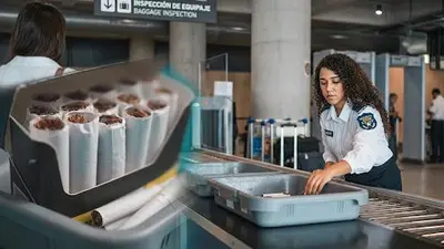 Decomiso histórico en el AICM: hallan más de 5 millones de cigarros declarados como bocinas