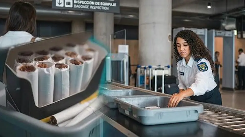 Decomiso histórico en el AICM: hallan más de 5 millones de cigarros declarados como bocinas