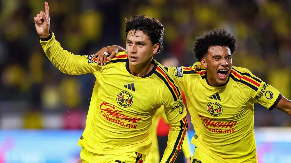 Ramón Juárez celebrando gol de América ante Rayados en Leagues Cup | MEXSPORT