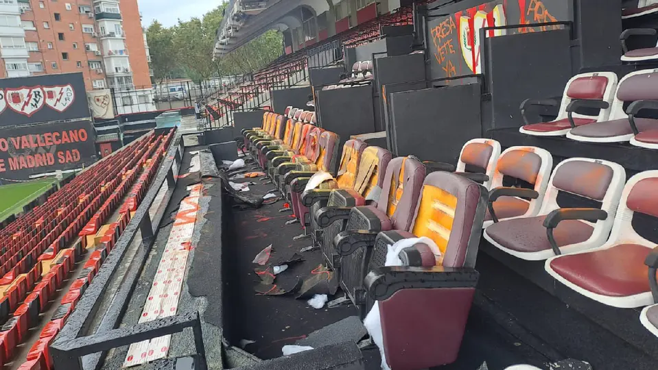 Estadio de Vallecas es vandalizado durante Fecha FIFA | X:@RayoVallecano