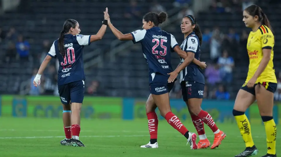 Aerial Chavarin tras anotar con Rayadas en Liga MX Femenil | IMAGO7