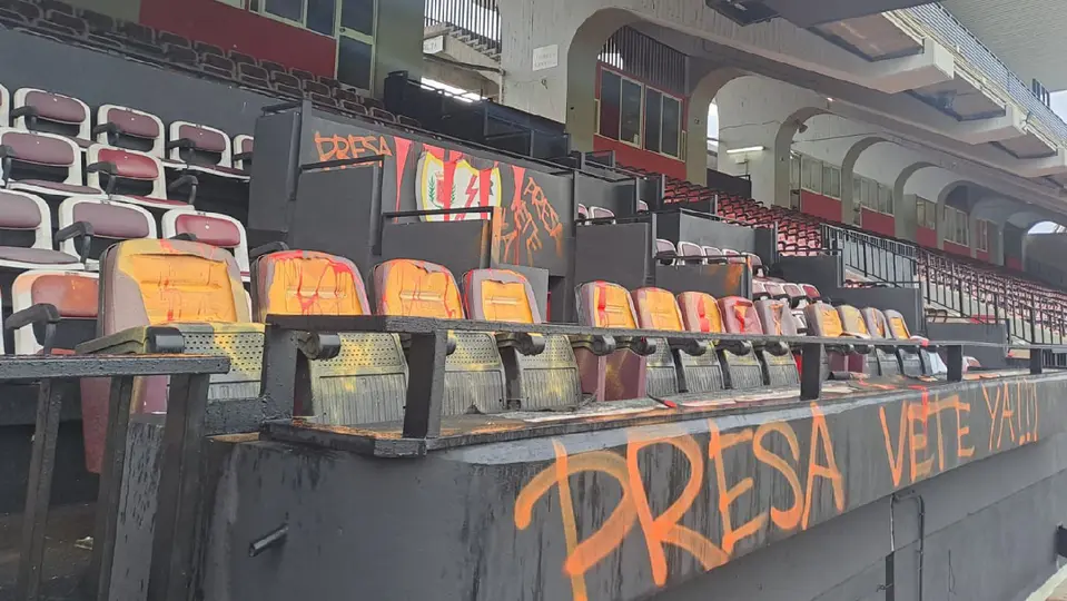Estadio de Vallecas tras ser vandalizado | X:@RayoVallecano