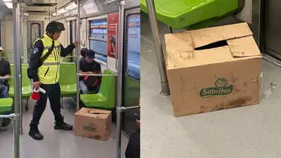 Paquete abandonado causa alerta en vagón del Metro CDMX; policías descubren que eran churros