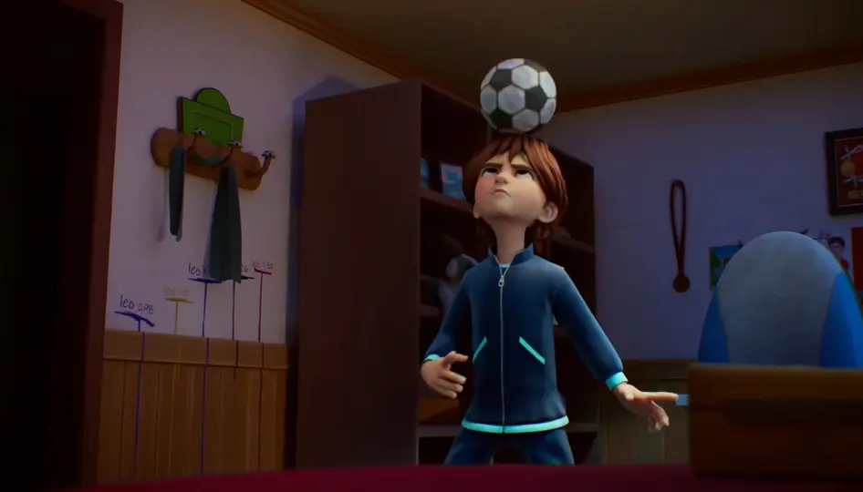 Personaje de Messi domina el balón en su cuarto | Captura de pantalla