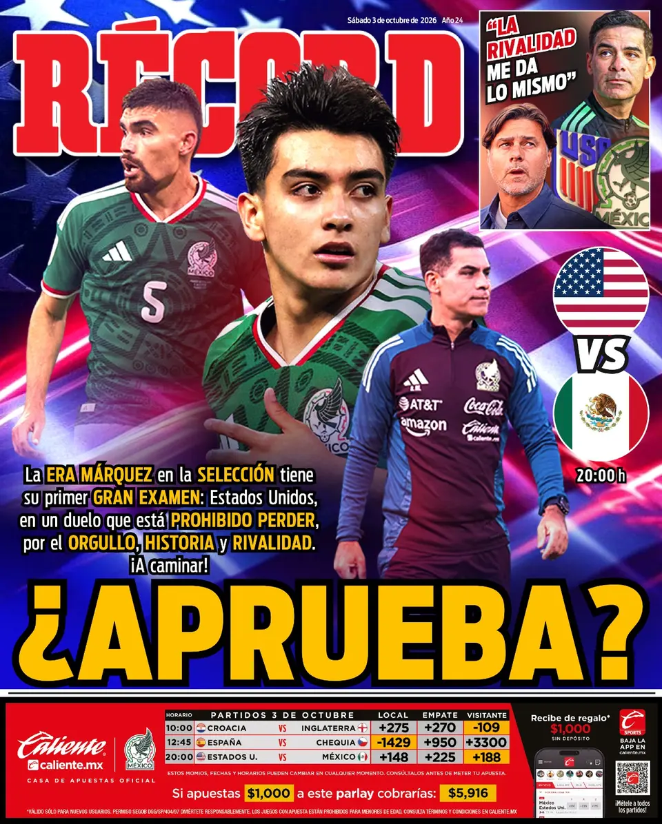 Portada RÉCORD 3 de Octubre de 2026