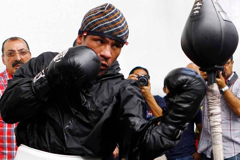 El púgil mexicano ofreció una práctica abierta a la prensa. FOTO: ÓSCAR RAMÍREZ