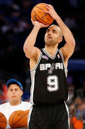 Parker participó en el duelo de habilidades. FOTO: AP
