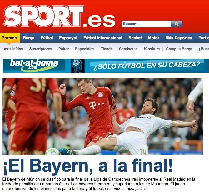 La prensa y el Real Madrid-Bayern