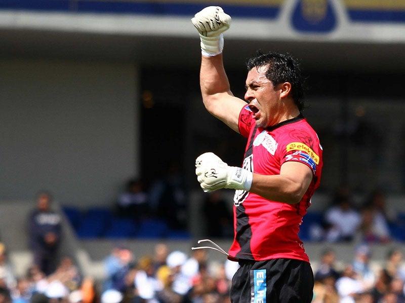 Álvarez celebra el triunfo del conjunto pobalno. FOTO: MEXSPORT