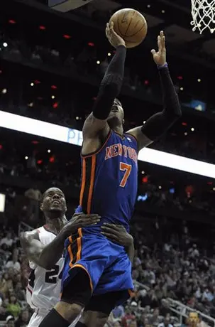 Melo anota 39 puntos en la victoria de Knicks