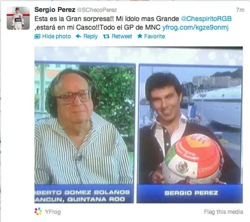 Checo y el Chapulín Colorado se juntan para el GP de Mónaco