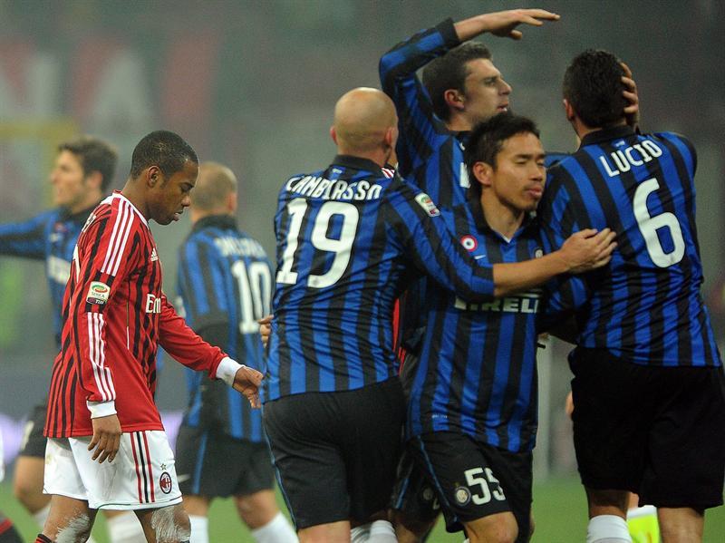 El Inter derrota al Milan con gol de Diego Milito al minuto 54. FOTO: EFE