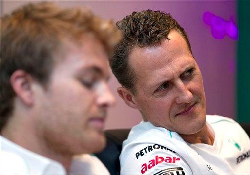 Nico Rosberg y Michael Schumacher respondieron preguntas a sus seguidores. FOTO: AP