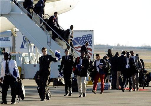 El equipo campeón de la Conferencia Americana ya se encuentra en la sede del Super Bowl XLVI. FOTO: AP