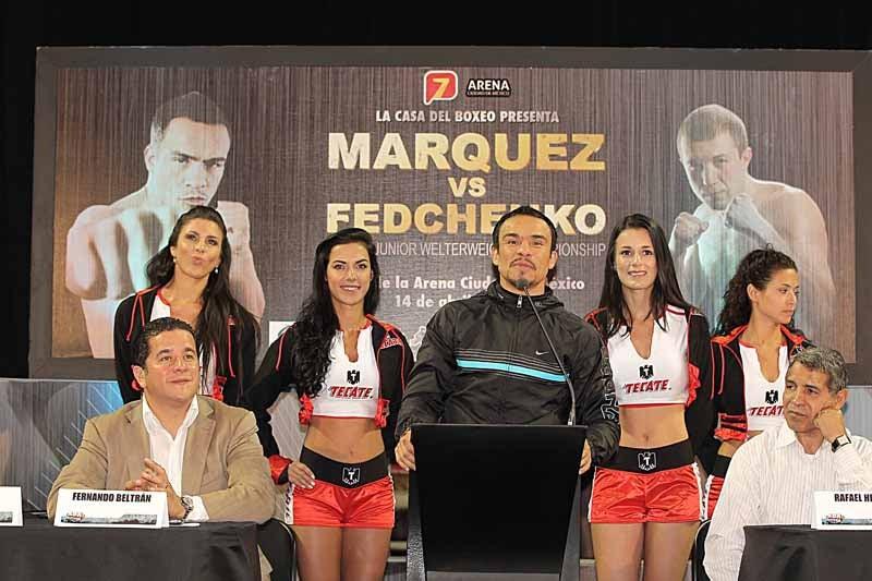 En conferencia, el mexicano dijo que antes de Pacquiao, debe vencer a Fedchenko. FOTO: ULISES BRAVO