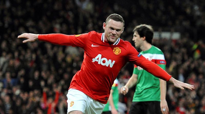 Rooney festejaba la ventaja al minuto 22. FOTO: EFE
