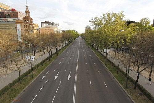 Las calles lucieron casi vacías durante el encuentro. (FOTO: EFE)