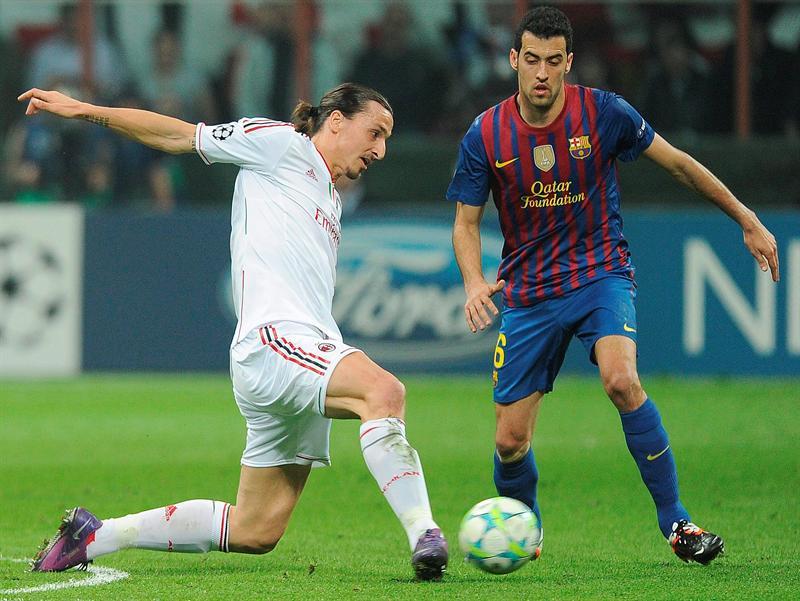 Ni Milan ni Barcelona lograron abrir el marcador. FOTO: EFE