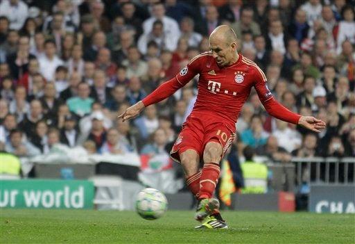 Robben marca uno para el Bayern. FOTO: AP