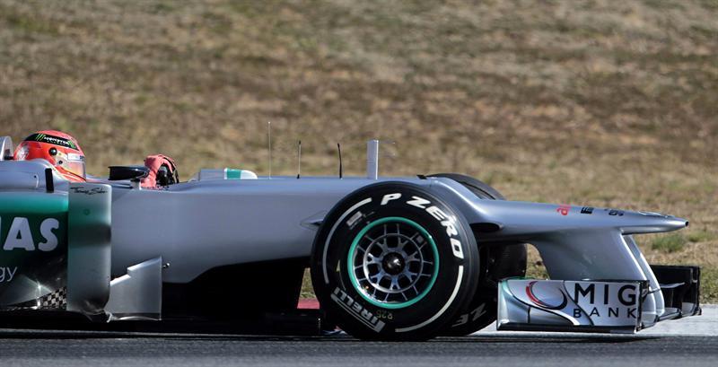 El nuevo monoplaza de Mercedes. FOTO: EFE