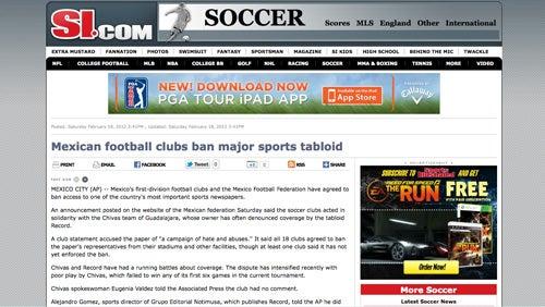 Sports Illustrated también retomó la información sobre el veto a RÉCORD