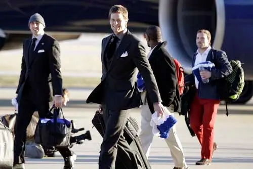 Patriotas llega a Indianapolis para el Super Bowl