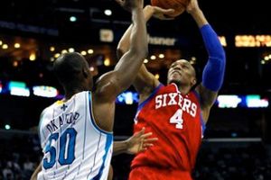Sin Ayón, los Hornets pierden 101-93 ante Filadelfia