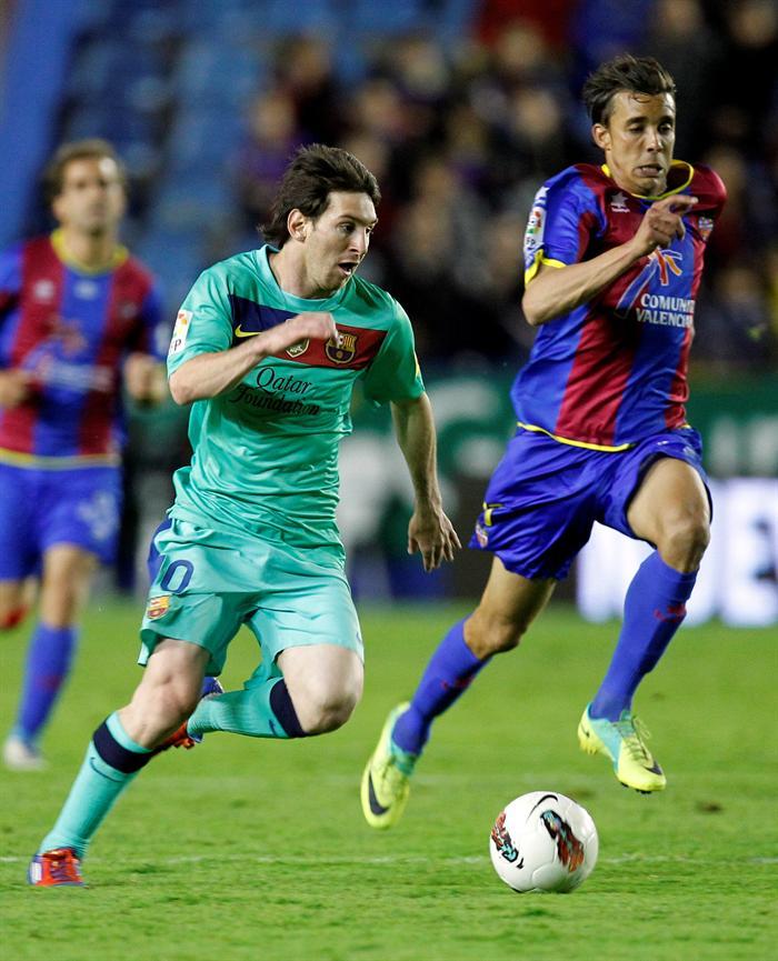 Messi tuvo un discreto primer tiempo. FOTO: EFE