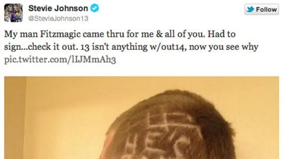 Fitzpatrick se corta el cabello por Stevie Johnson