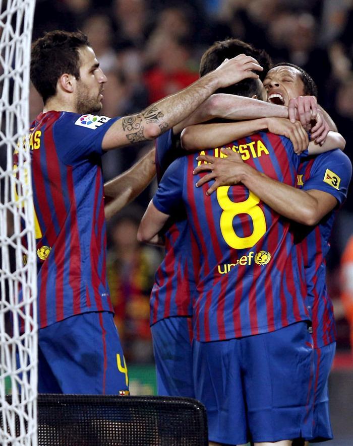 El 8 del Barça abrió el marcador. FOTO: EFE
