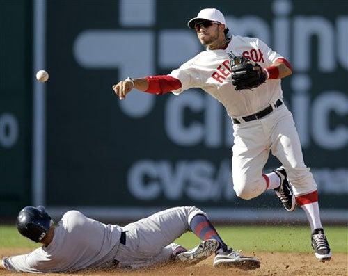 Mike Aviles consigue el doble play (FOTO: AP)
